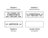 Personalised Red Christmas Truck Wooden Toy With Tree