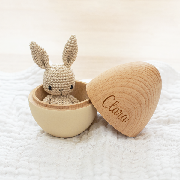 Personalised Fillable Large Wooden Easter Egg