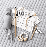 Personalised Pennant Flag (White Background)