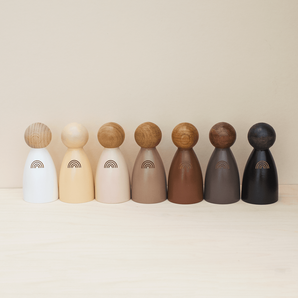 Inclusive Rainbow 'Big Peg' Doll Set
