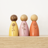 Individual 'Flower Girl' Big Peg Doll