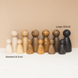Natural Wooden Peg Doll Set