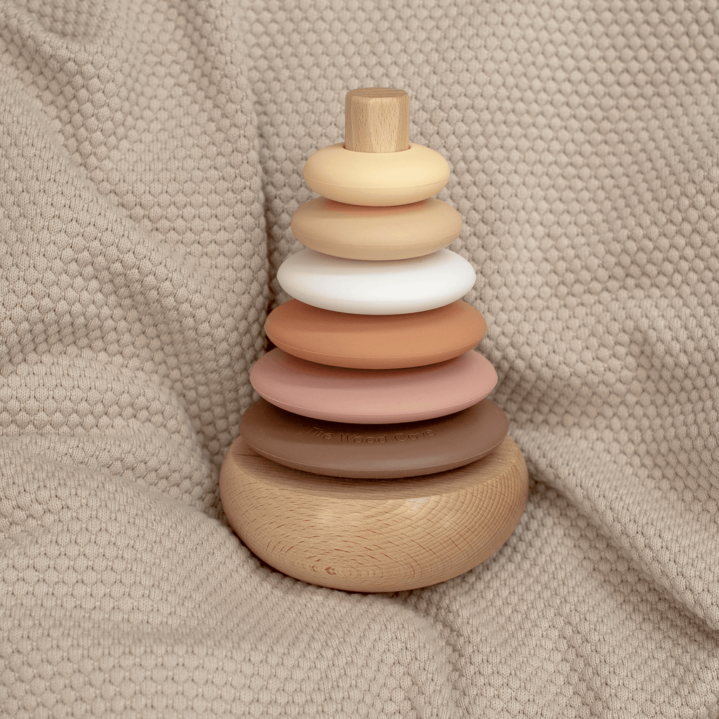 Silicone + Wood Rocking Stacker (Canyon)