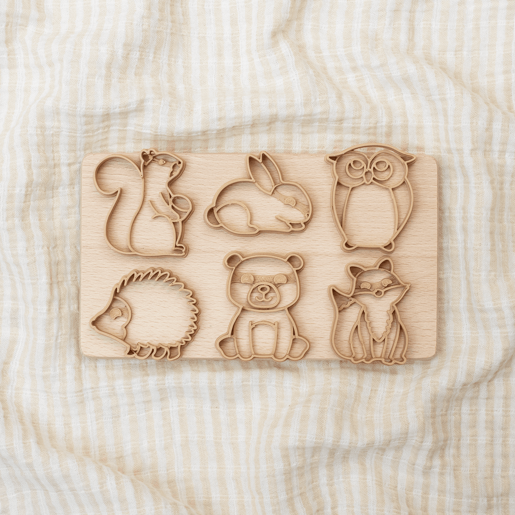 'Woodland Animals' Eco Dough Cutter Set (of 6)