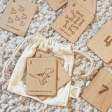 Wooden Number Flashcards (Dinosaur)