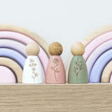 Individual 'Flower Girl' Peg Doll