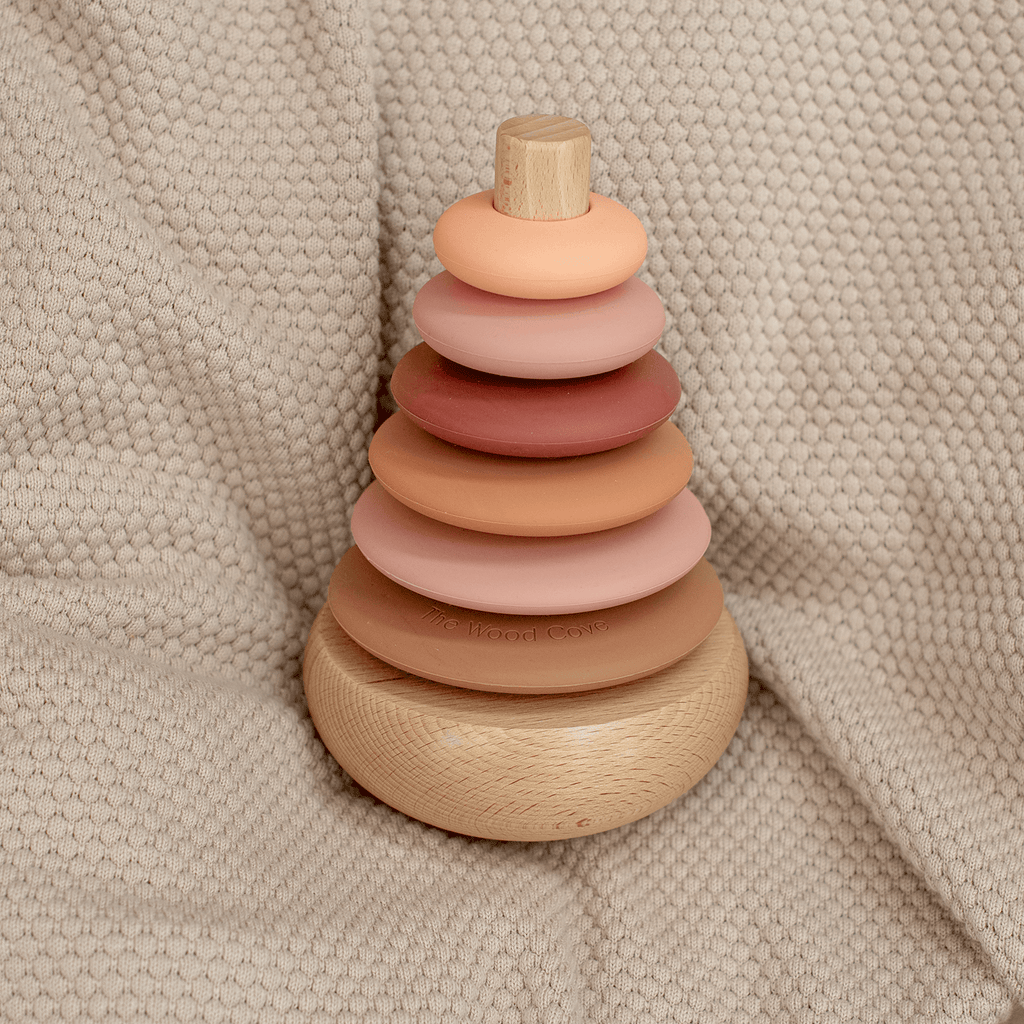 Silicone + Wood Rocking Stacker (Horizon)