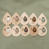 Wooden Number Leaves