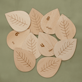 Wooden Number Leaves