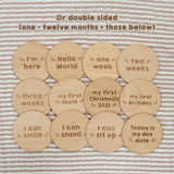 Wooden Milestone Cards (Natural)