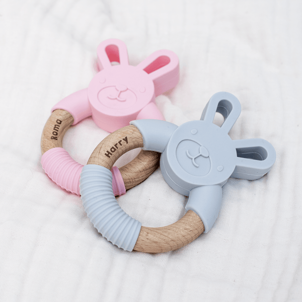 Personalised Bunny Teether The Wood Cove