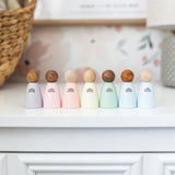 Pastel Rainbow Peg Doll Set