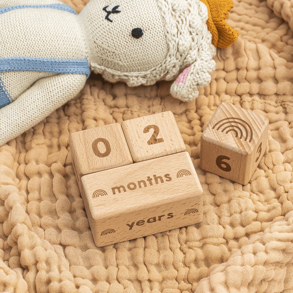 Wooden Milestone Blocks (Natural Raw Wood)