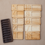 Wooden Number Trays