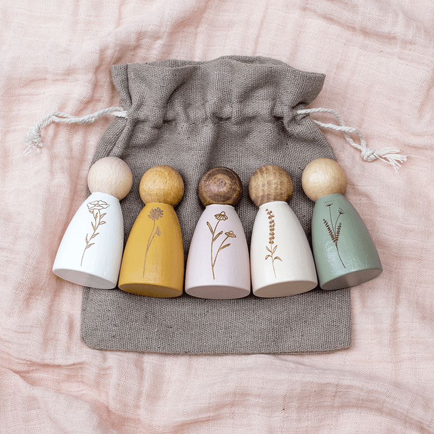 Wildflower Peg Dolls Set (Part I)