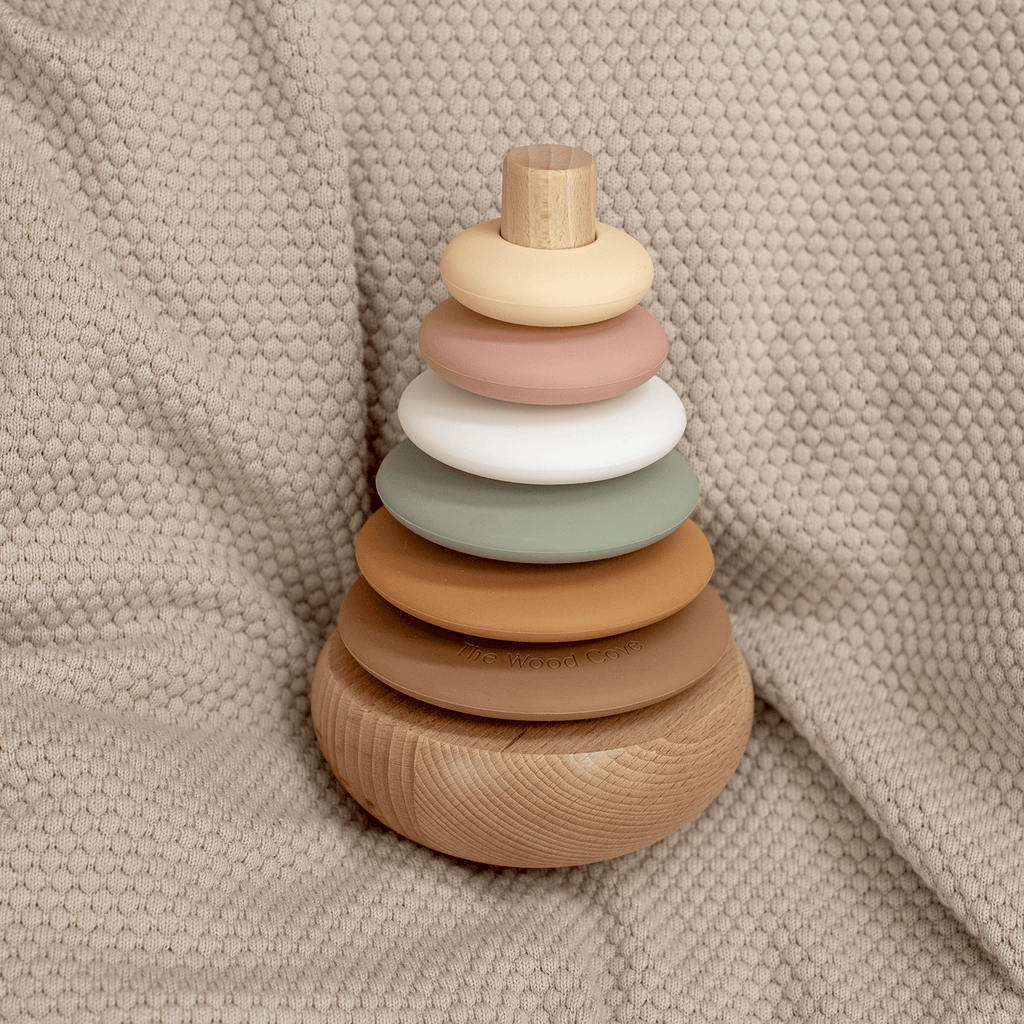 Silicone + Wood Rocking Stacker (Willow)