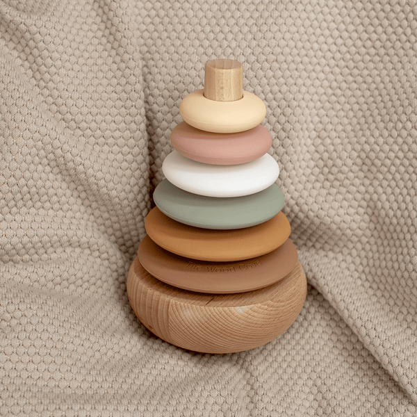 Silicone + Wood Rocking Stacker (Willow)