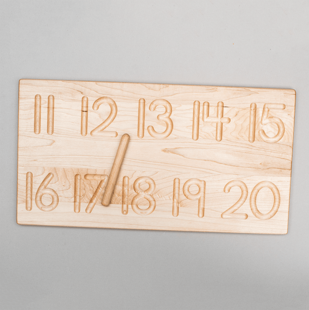 11-20 Wooden Number Tracing Board (with wooden balls)