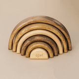 Natural Multi-Colour Wooden Rainbow (6-arch)