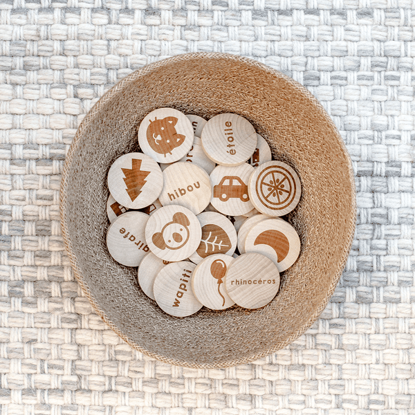 Wooden Alphadots (French)