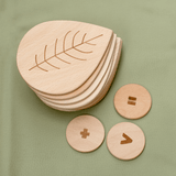 Wooden Number Leaves