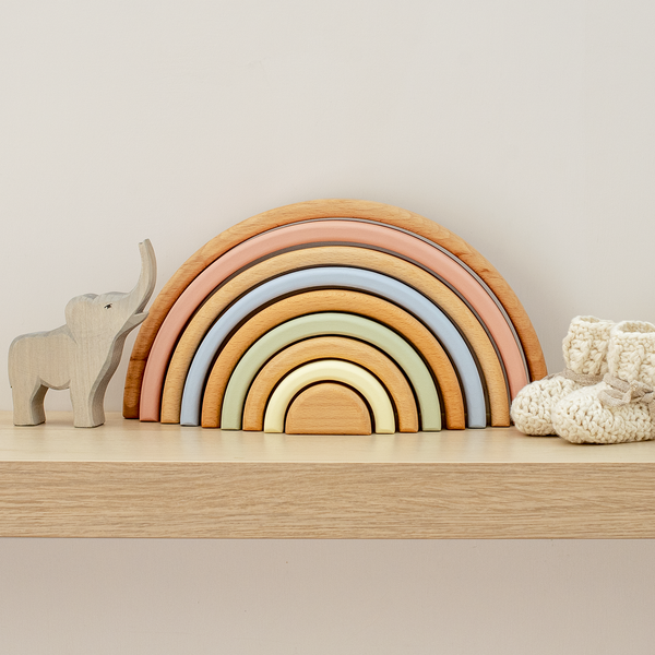 Patterned Wooden Rainbow (9-arch)