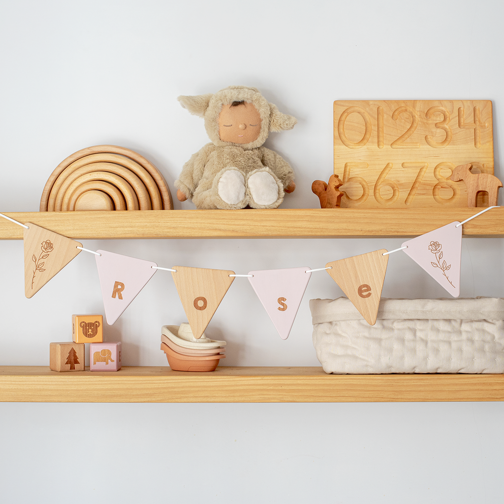 Personalised Wooden Bunting (Colour + Wood)