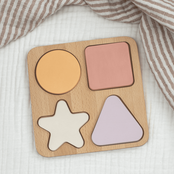 Wooden Painted Shape Puzzle